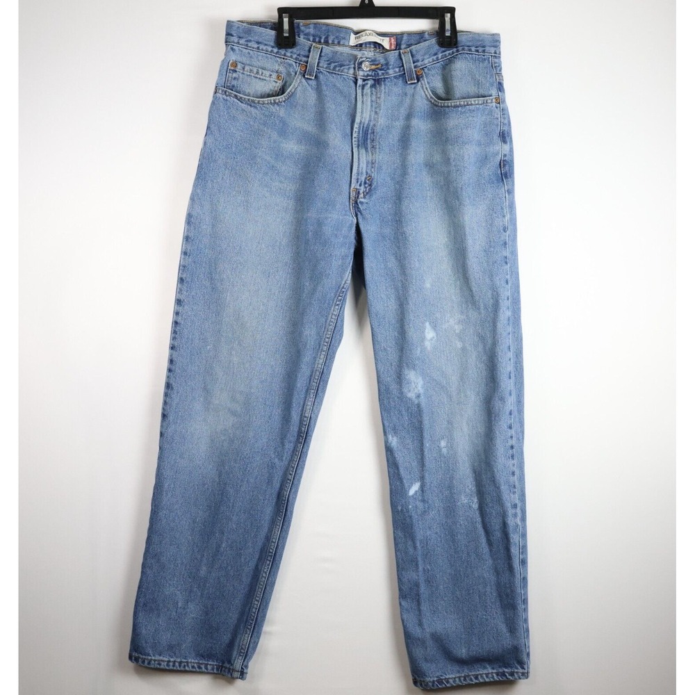 Levi's 550 Relaxed Fit Straight Leg Jeans Men's Size 38x32 Blue Denim Work Pants